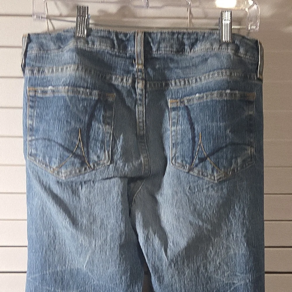 Arizona Jean Company Blue Denim Flare Jeans with Floral Patchwork - Picture 14 of 16